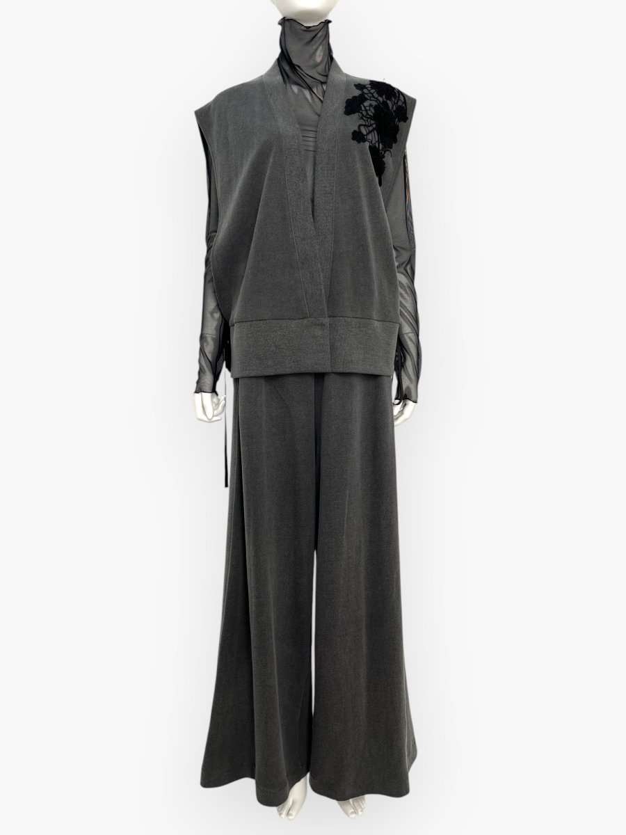 画像13: レトロデニム裏毛　ジレ  (13)