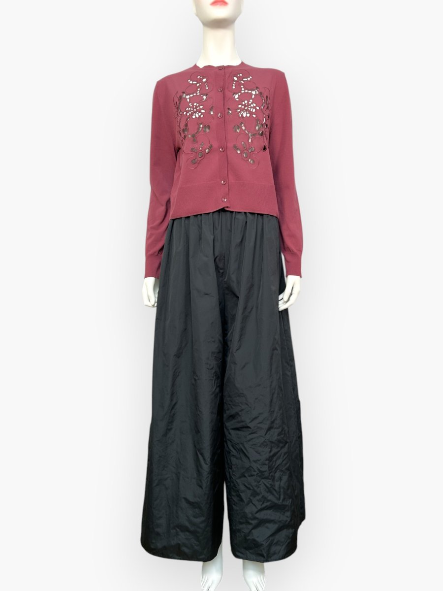 画像6: カットワークフラワーニット カーディガン  (6)