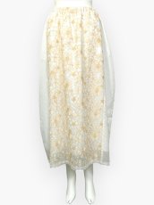 画像1: スワリーフラワーエンブ　スカート (1)