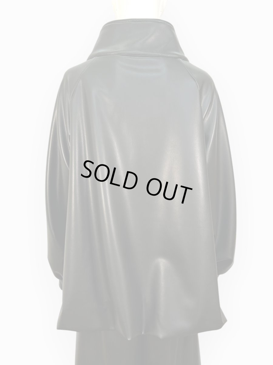 画像8: ＊レザータッチストレッチ ジャケット  (8)