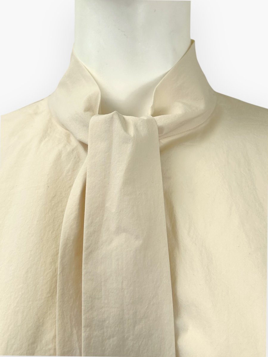 画像9: シルキーコットン ボウタイブラウス  (9)