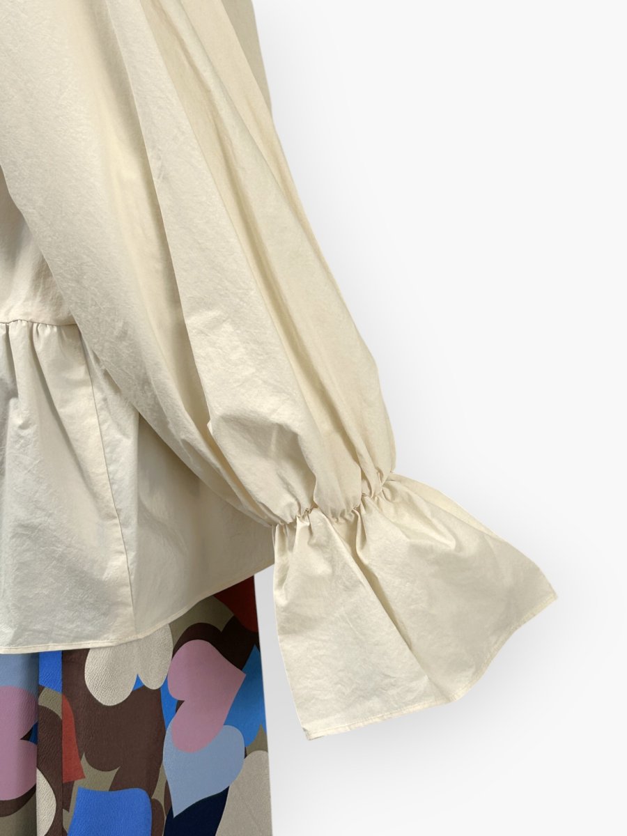 画像12: シルキーコットン ボウタイブラウス  (12)