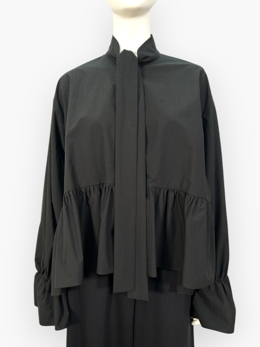 画像14: シルキーコットン ボウタイブラウス  (14)