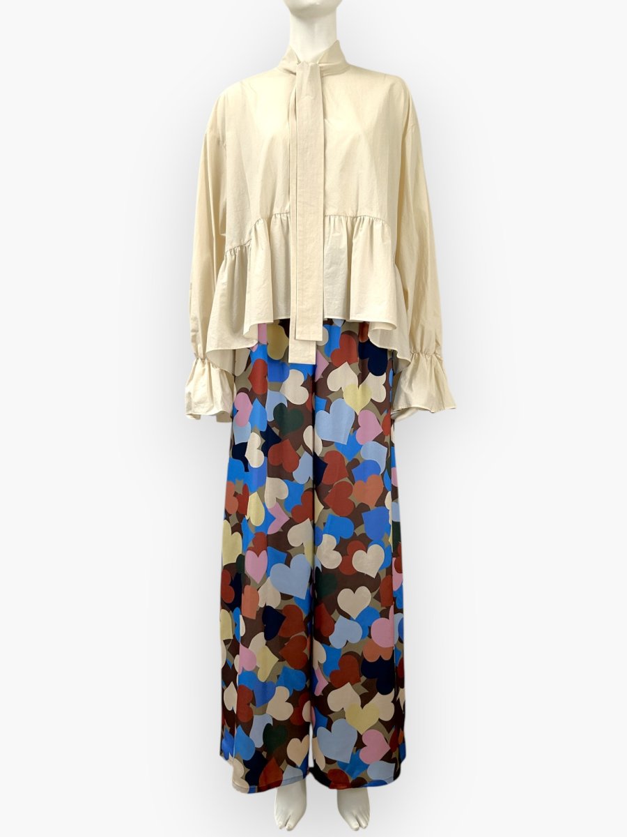 画像13: シルキーコットン ボウタイブラウス  (13)