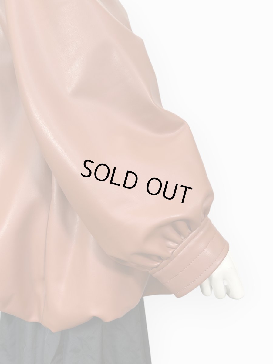 画像5: ＊レザータッチストレッチ ジャケット  (5)