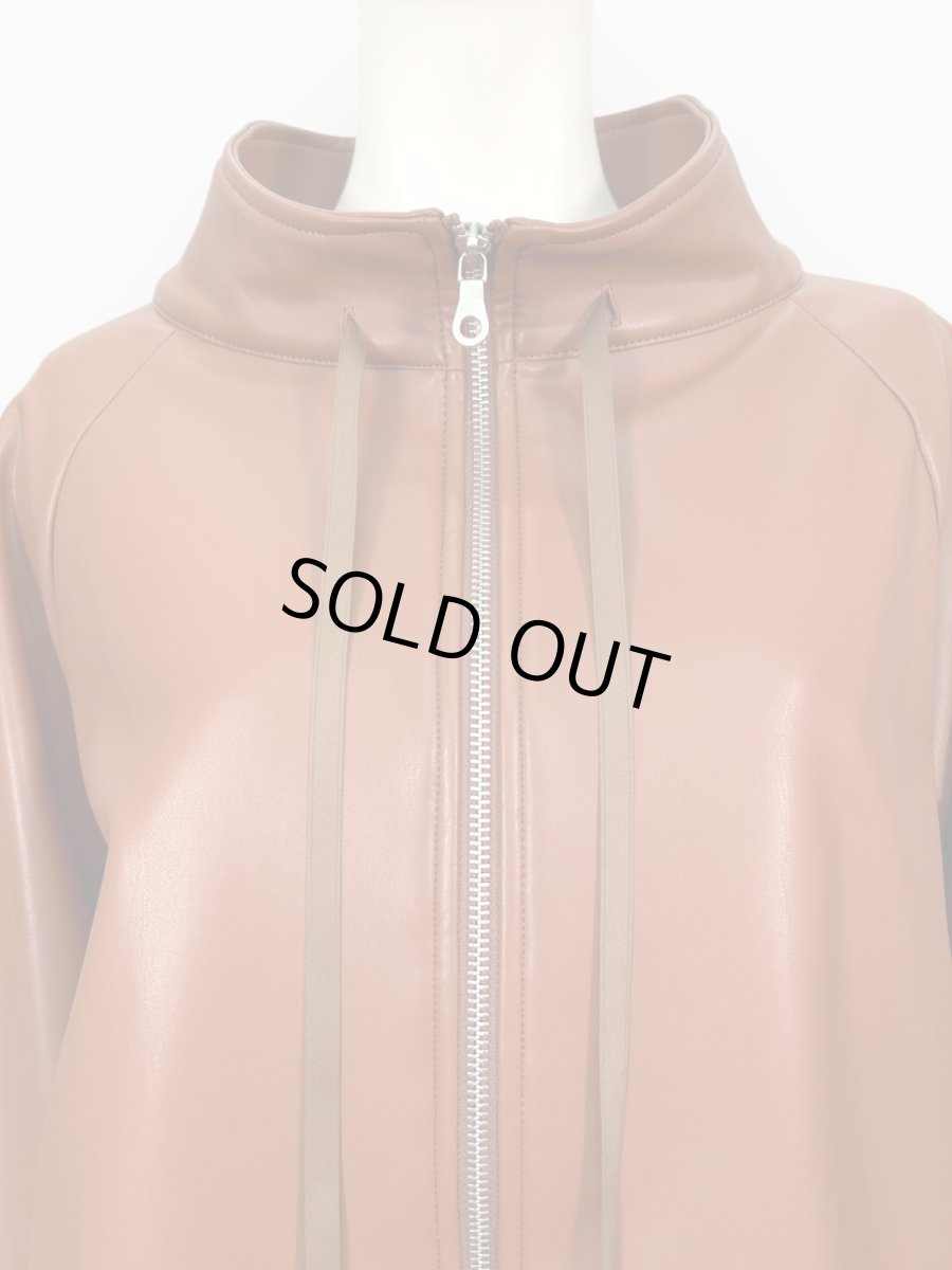 画像4: ＊レザータッチストレッチ ジャケット  (4)