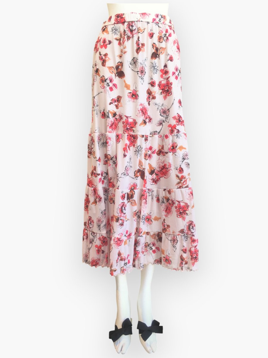 画像1: 50'sフラワープリント　スカート  (1)