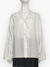 画像1: レーシーコットンブラウス  (1)