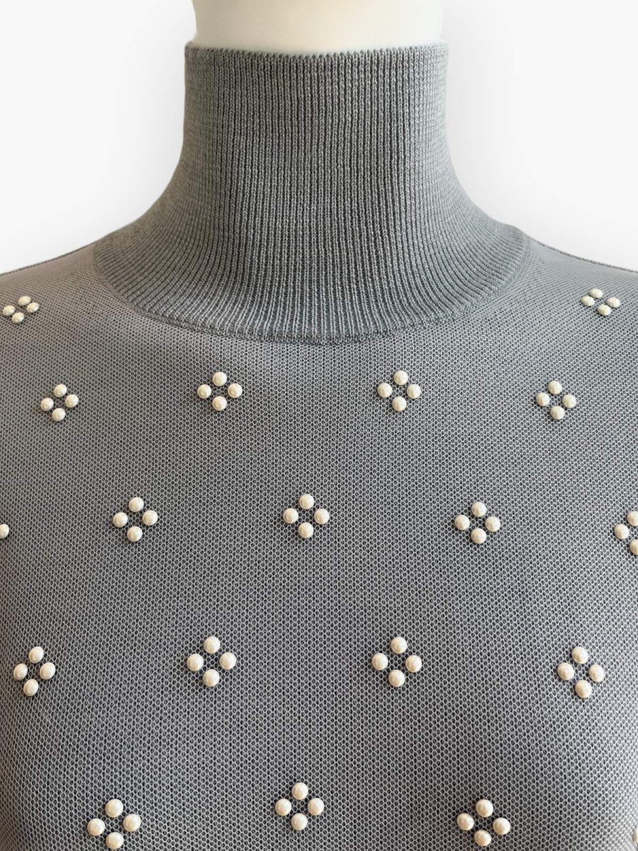画像4: ジュエリーパールニット　チュニック  (4)