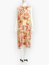 画像1: ピオニーMIX ノースリーブワンピース  (1)