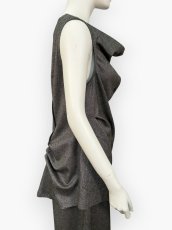 画像2: ヘリンボーンツイード　ジレ  (2)