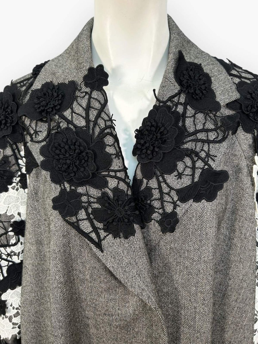 画像4: ヘリンボーンツイード レースジャケット  (4)