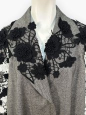 画像4: ヘリンボーンツイード レースジャケット  (4)