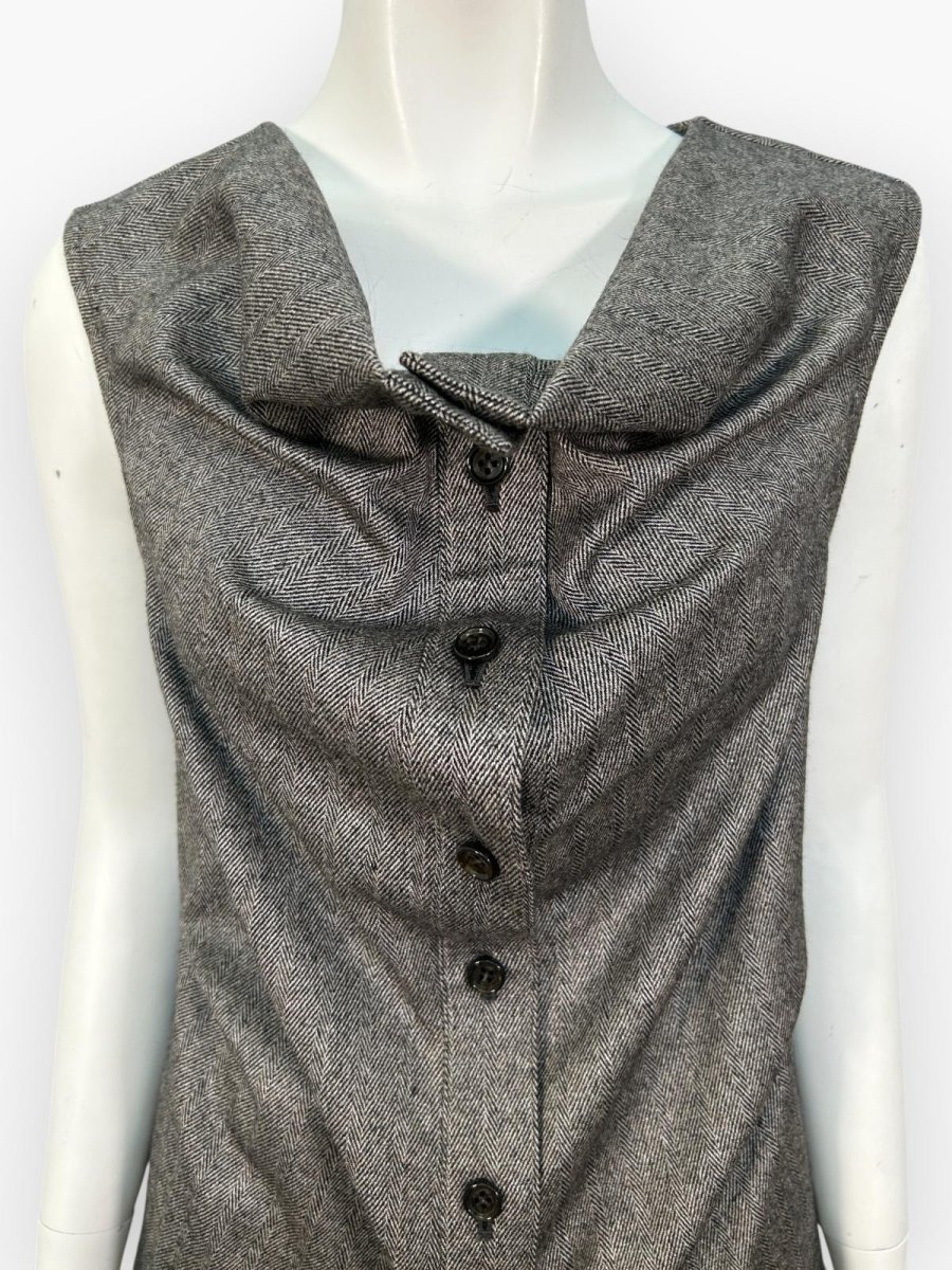 画像4: ヘリンボーンツイード　ジレ  (4)
