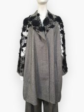 画像1: ヘリンボーンツイード レースジャケット  (1)