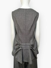 画像3: ヘリンボーンツイード　ジレ  (3)