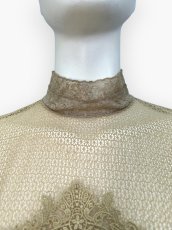 画像5: ヴィンテージフロスティ楊柳　スタンドブラウス (5)