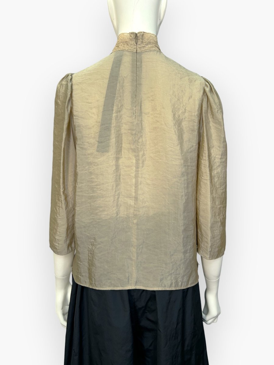 画像3: ヴィンテージフロスティ楊柳　スタンドブラウス (3)