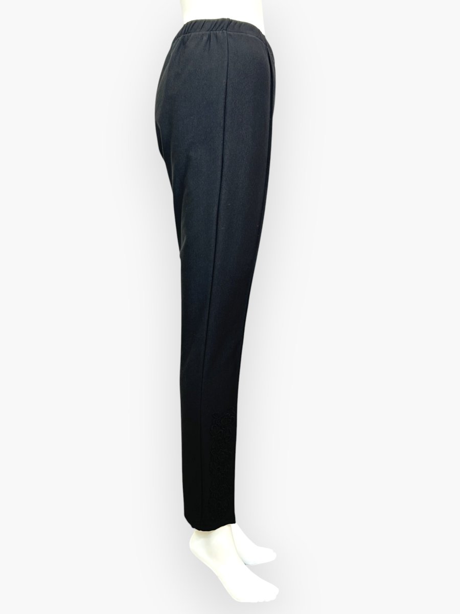 画像9: トリコット裏起毛　レースパンツ  (9)