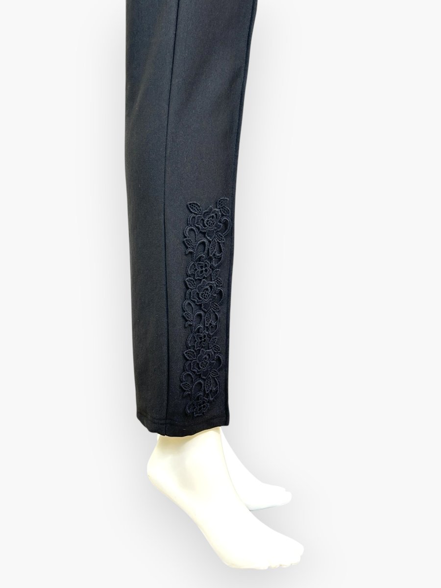 画像12: トリコット裏起毛　レースパンツ  (12)