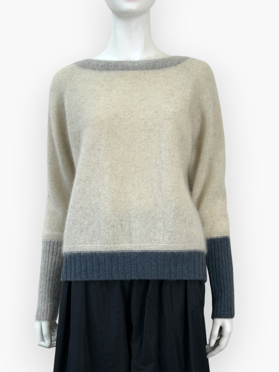 画像1: エアリーヤクニット　バイカラー  (1)