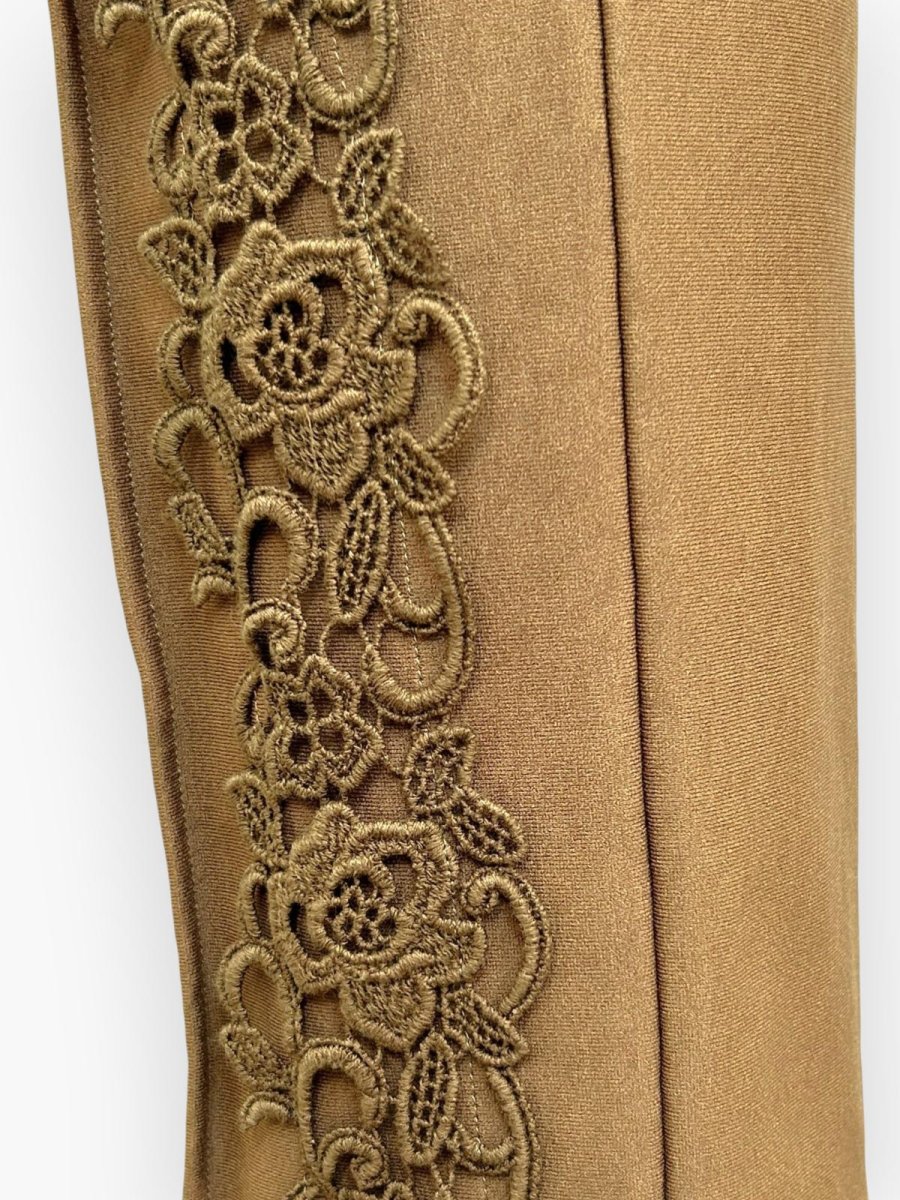 画像7: トリコット裏起毛　レースパンツ  (7)