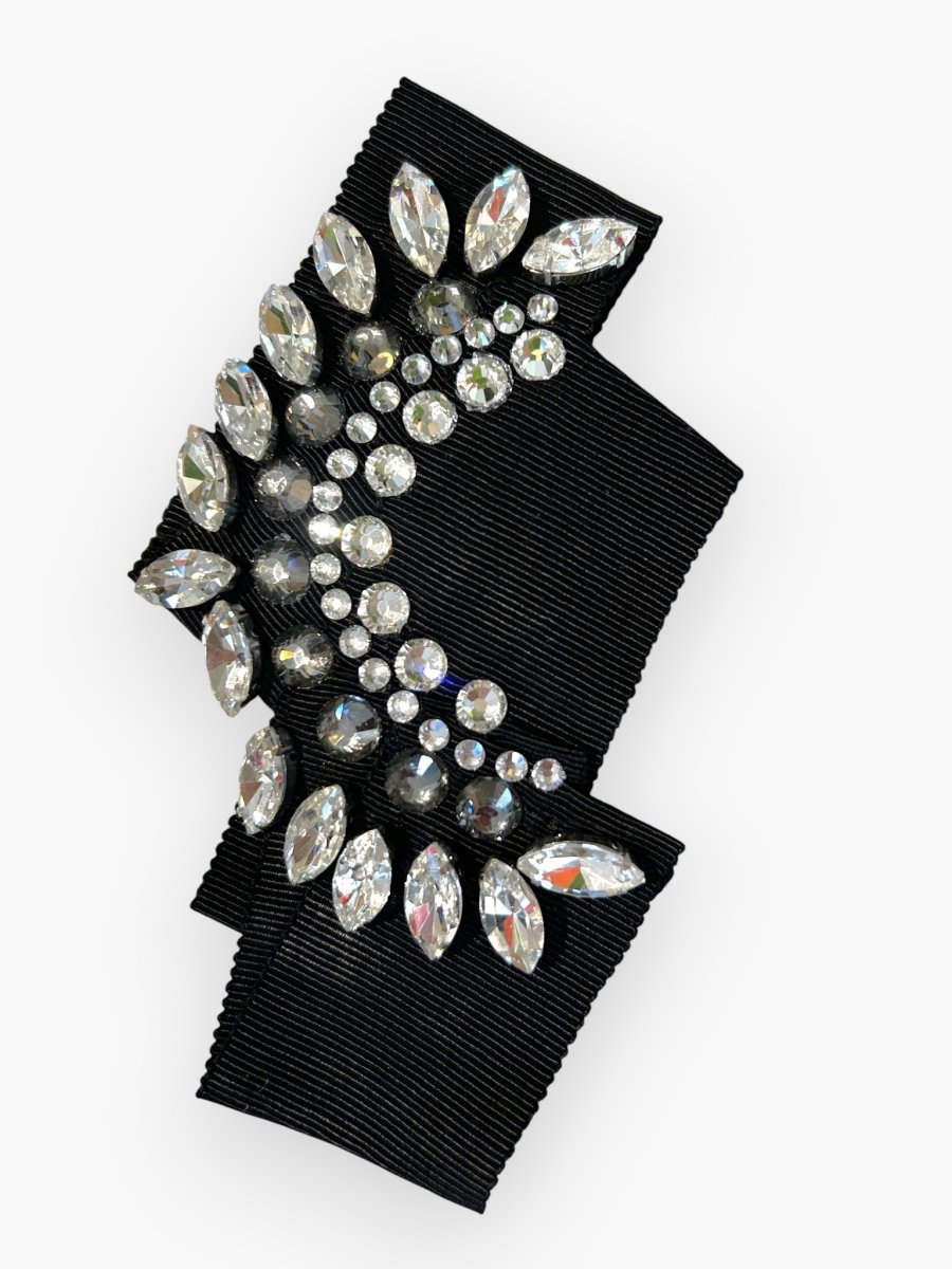 画像1: ビジューリボンブローチ  (1)