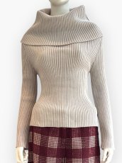 画像1: オフタートルリブニット  (1)