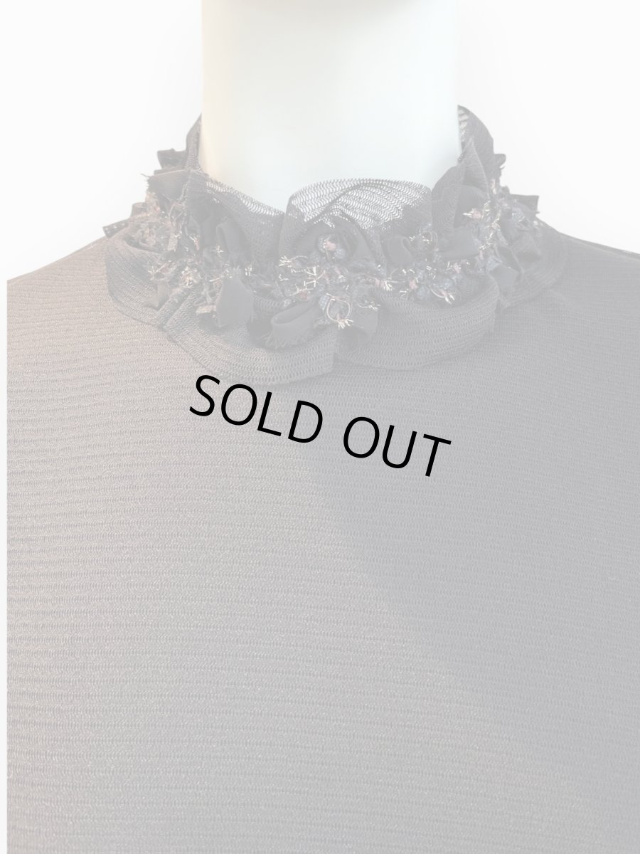 画像4: Pe/Wチュール スタンドネックフリル  (4)