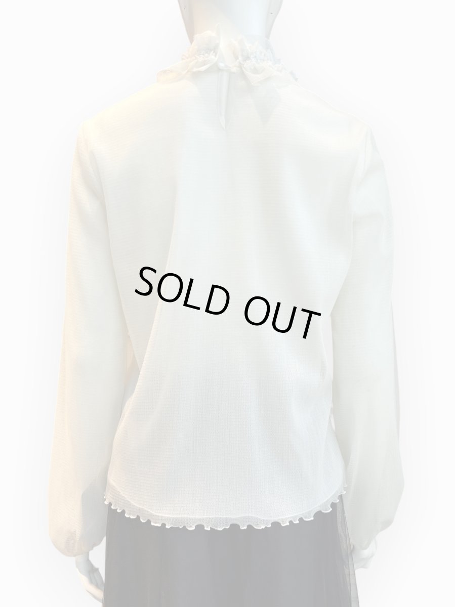 画像9: Pe/Wチュール スタンドネックフリル  (9)