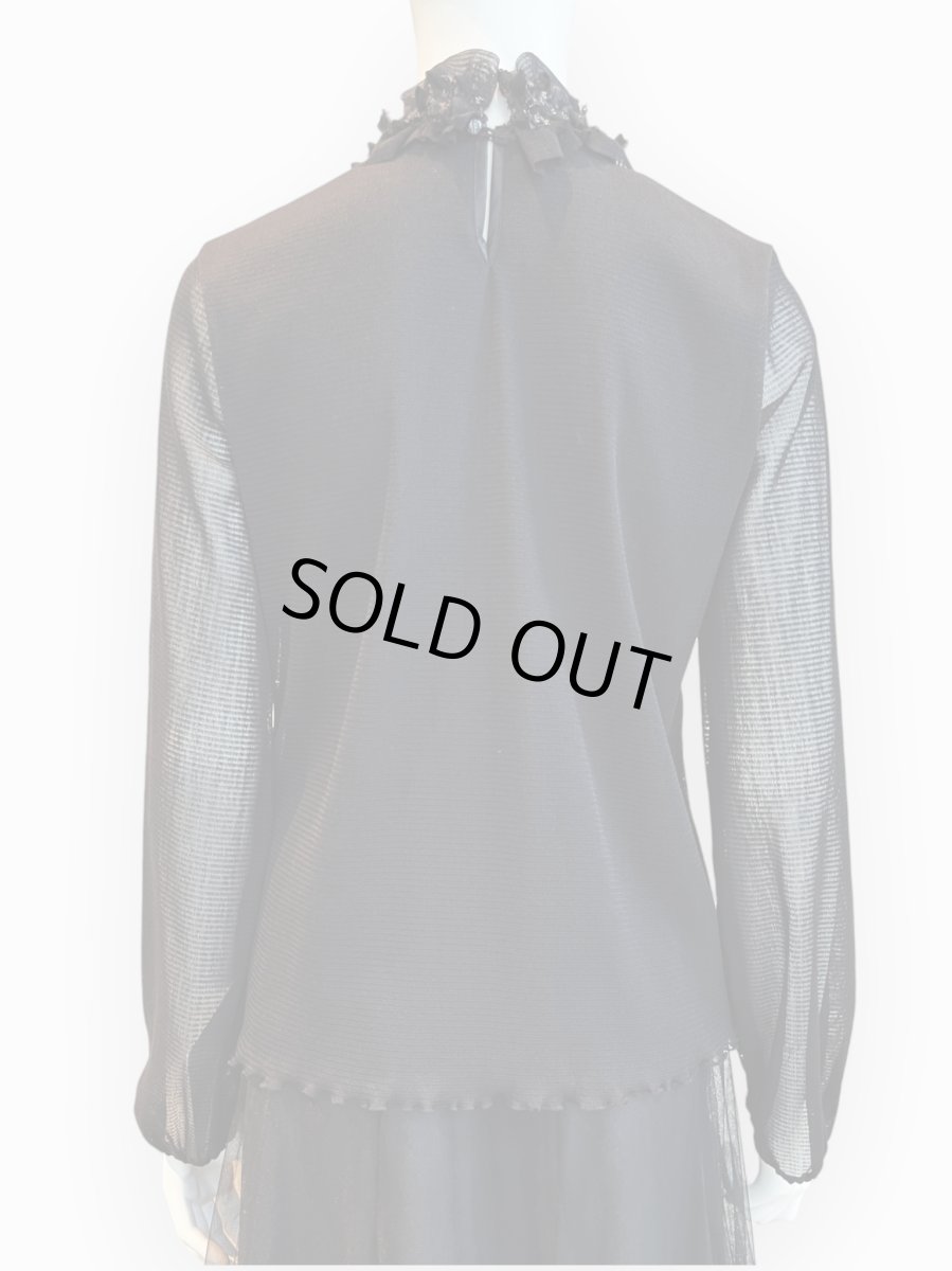 画像3: Pe/Wチュール スタンドネックフリル  (3)