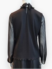 画像3: Pe/Wチュール スタンドネックフリル  (3)