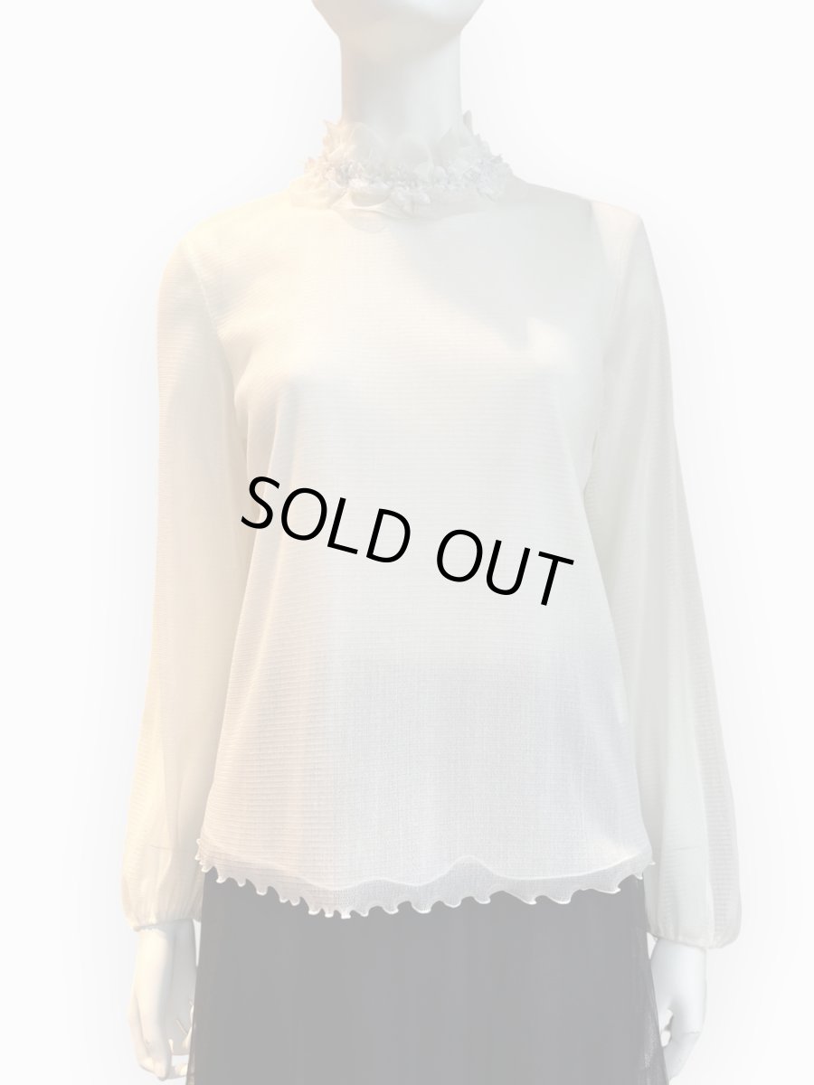 画像7: Pe/Wチュール スタンドネックフリル  (7)