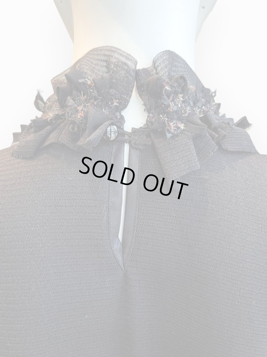画像5: Pe/Wチュール スタンドネックフリル  (5)