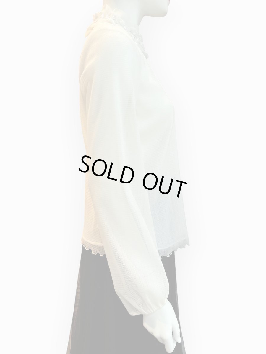 画像8: Pe/Wチュール スタンドネックフリル  (8)