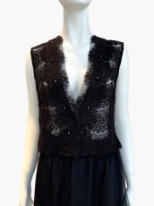 画像1: アイラッシュレース　ショートジレ  (1)