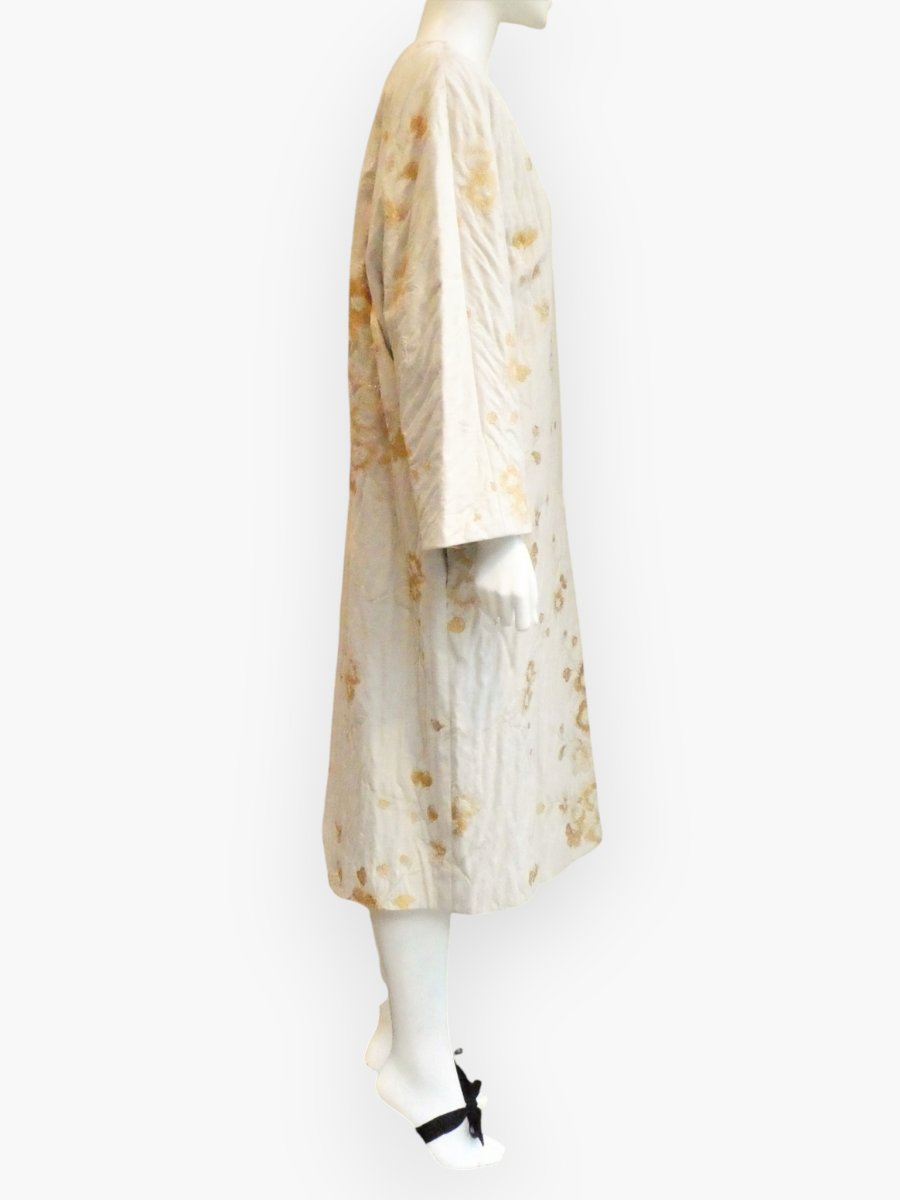 画像2: ビンテージフラワージャガード コート  (2)