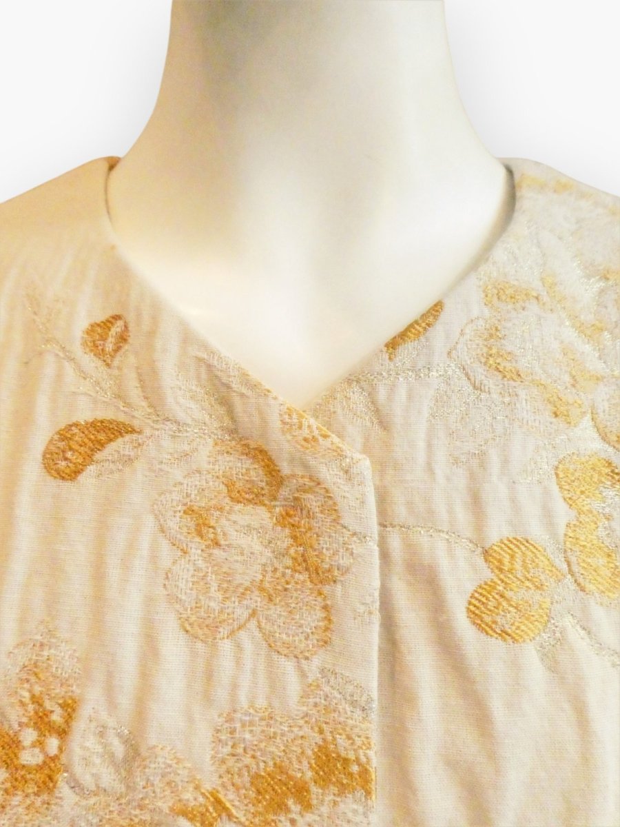 画像4: ビンテージフラワージャガード コート  (4)