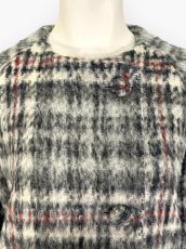 画像12: アルパカ混シャギーチェック　コート　  (12)