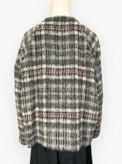 画像11: アルパカ混シャギーチェック　コート　  (11)