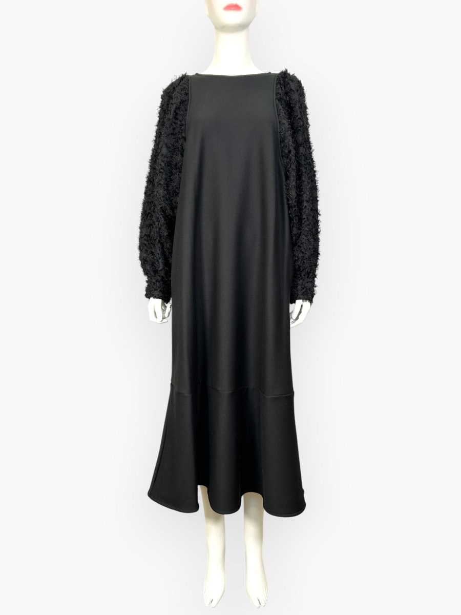 画像1: ジャージベロア裏起毛　ワンピース  (1)