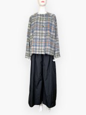 画像7: アルパカ混シャギーチェック　コート　  (7)