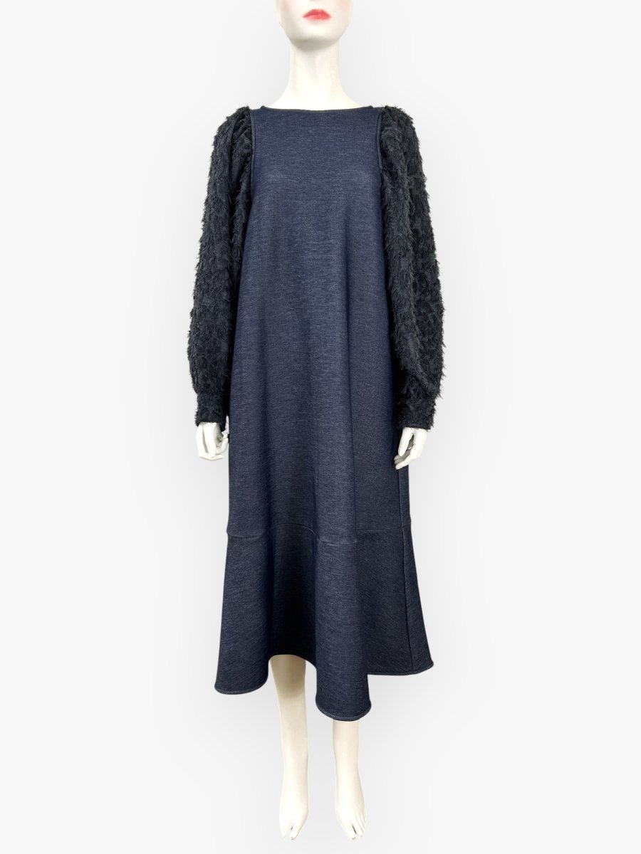 画像9: ジャージベロア裏起毛　ワンピース  (9)