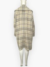 画像3: アルパカ混シャギーチェック　ロングコート  (3)