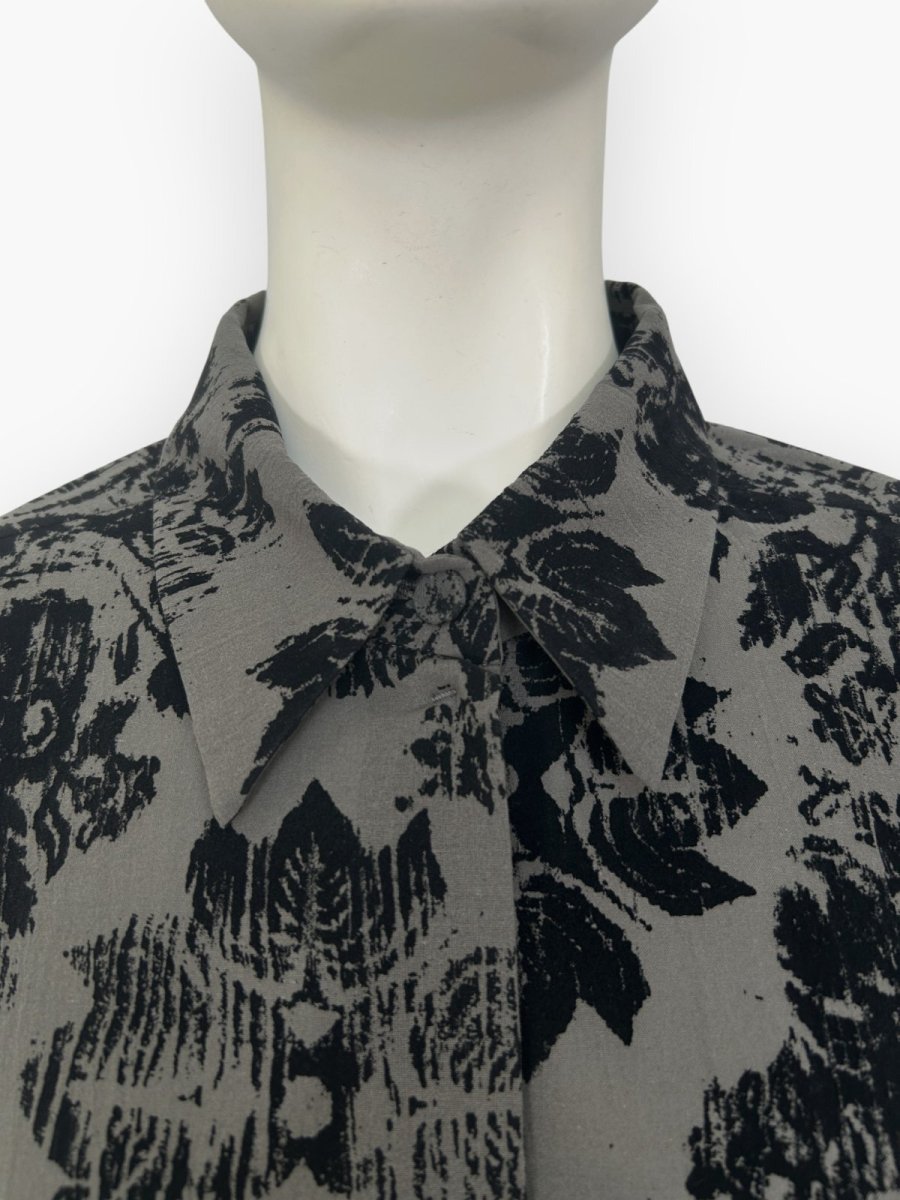 画像4: ＊クレープライクフロッキー　ロングブラウス  (4)