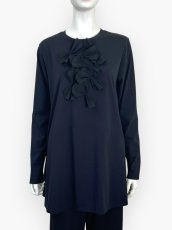 画像1: Yレース Ｔプリーツリボンチュニック  (1)