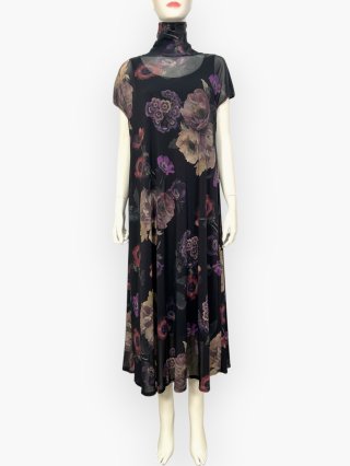 【新品未使用】シズカコムロ　花柄　ジャケット　サイズ42 定価61950円 クールドッツストレッチ花柄 ジャケット（JKJHSM0501