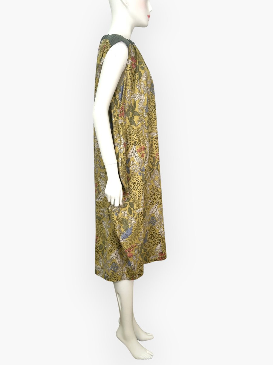 画像2: プラントプリントリネンコットン　ワンピース  (2)