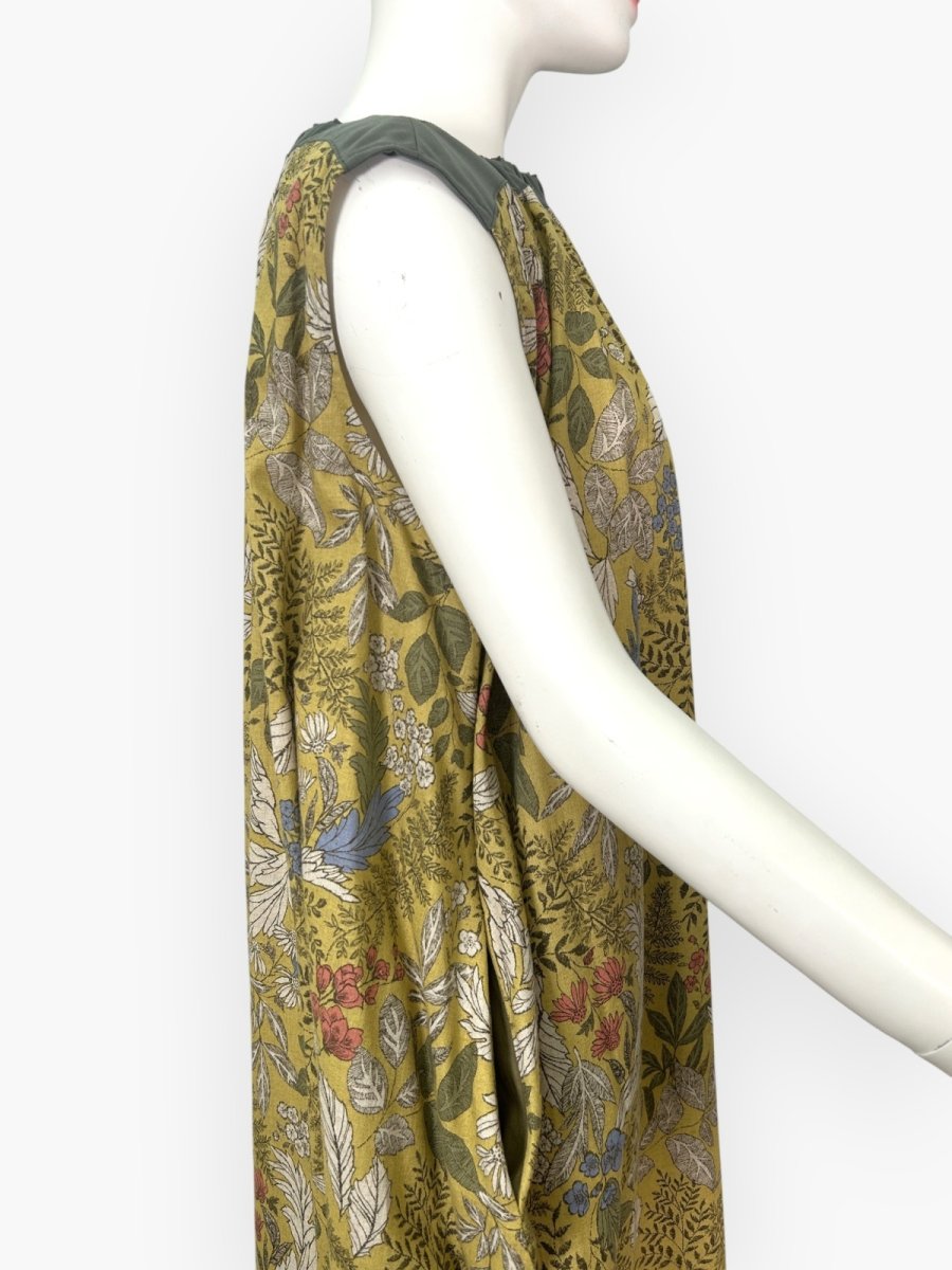 画像5: プラントプリントリネンコットン　ワンピース  (5)