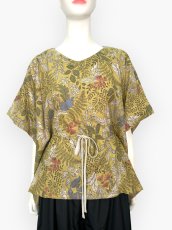 画像1: プラントプリントリネンコットン  (1)